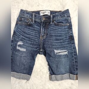Abercrombie & Fitch Blue Distressed Denim Shorts